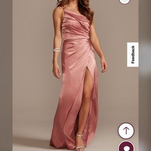 David’s Bridal GALINA SIGNATURE BRIDESMAID DRESS in Desert Coral size 18